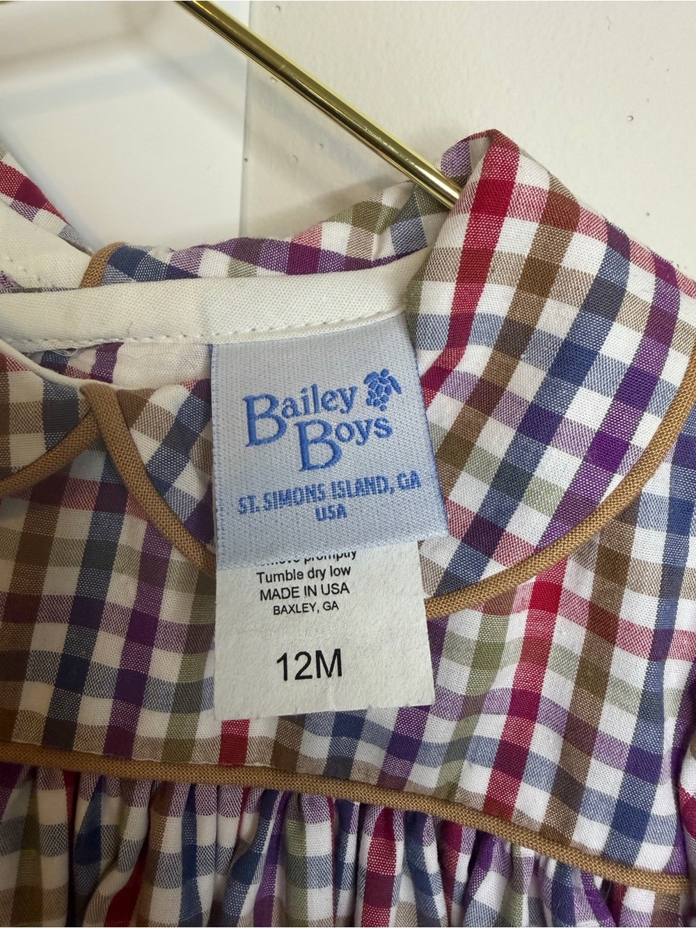 Classic Plaid Peter Pan Collar Kids Dress - Multicolor - Picture 4 of 4